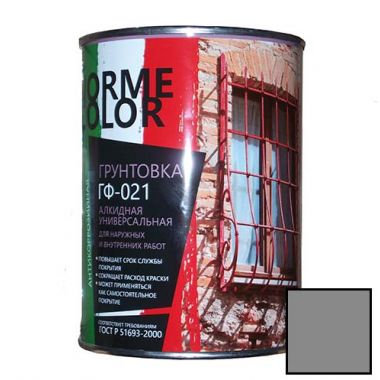 Грунтовка ГФ 021 серая Norme Color 0.9 кг