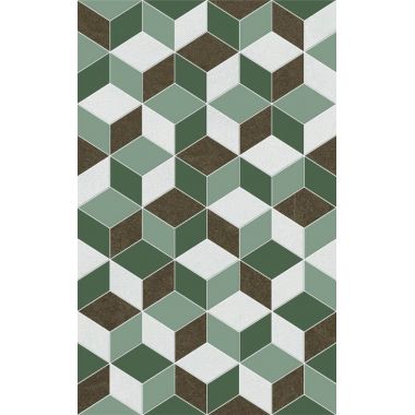 Декор Веста зеленый 02 250х400 мм Шахтинская плитка | Unitile