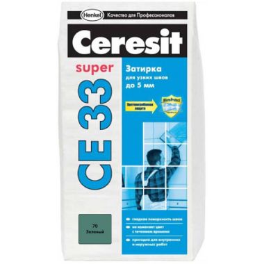 Затирка Ceresit CE 33 зеленая 2 кг