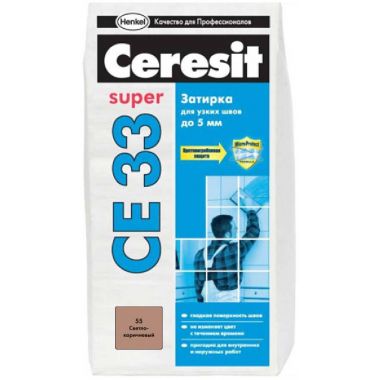 Затирка Ceresit CE 33 светло коричневая 2 кг