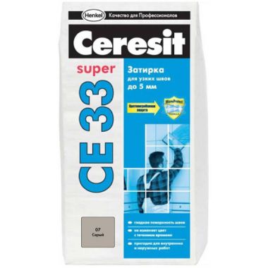 Затирка Ceresit CE 33 серая 2 кг